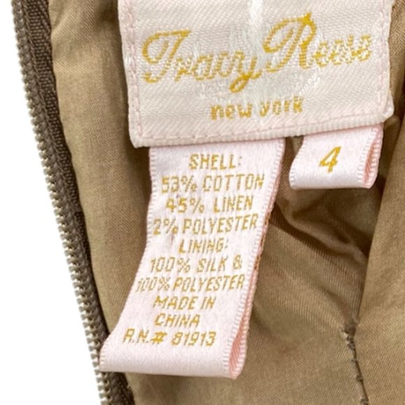 Tracy Reece Linen Blend Strapless Cocktail Dress - Picture 10 of 10